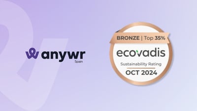 Anywr Spain achieves the EcoVadis Bronze Medal for sustainability